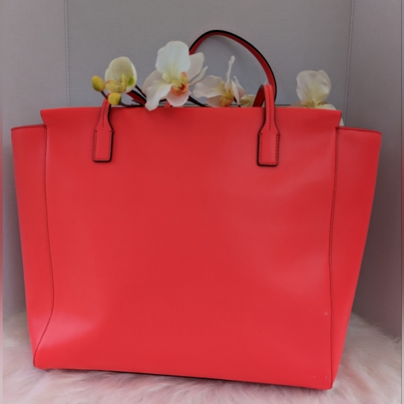 KATE SPADE GORGEOUS CORAL LARGE TOTE BAG EUC, Beautiful color! - Picture 7 of 15